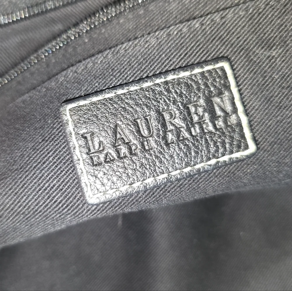 Y2K Black Pebbles Leather Ralph Lauren  Shoulder Bag